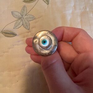 Silver Evil Eye Ring